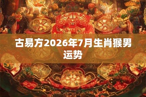 古易方2026年7月生肖猴男运势