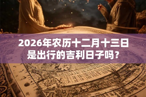 2026年农历十二月十三日是出行的吉利日子吗？