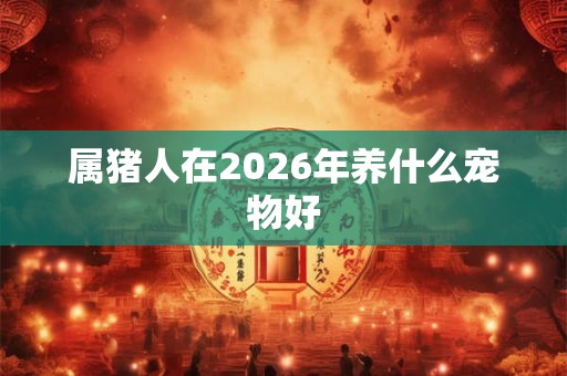 属猪人在2026年养什么宠物好