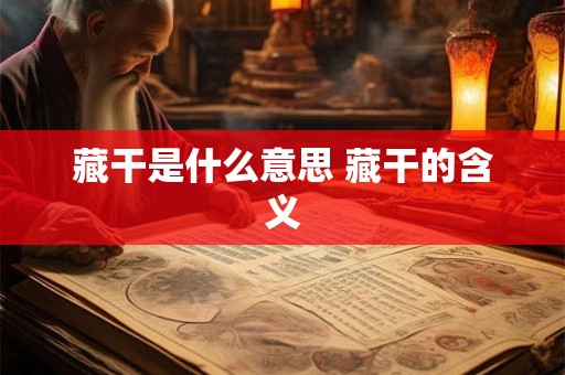 藏干是什么意思 藏干的含义 藏干是什么意思 藏干的含义