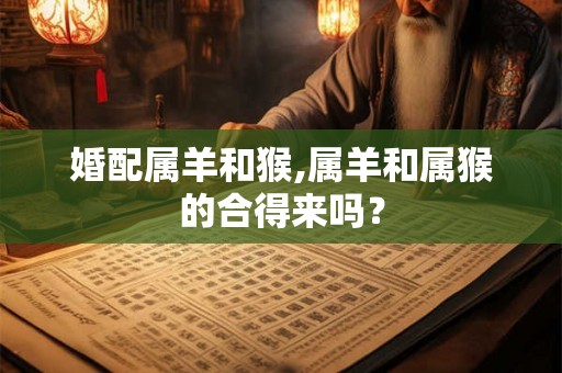 婚配属羊和猴,属羊和属猴的合得来吗? 婚配属羊和猴,属羊和属猴的合得来吗?