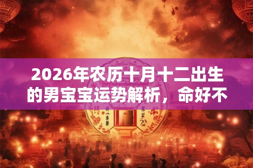 2026年农历十月十二出生的男宝宝运势解析，命好不好