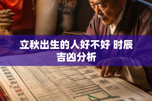 立秋出生的人好不好 时辰吉凶分析