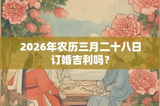 2026年农历三月二十八日订婚吉利吗？