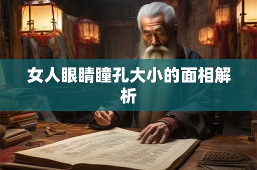 女人眼睛瞳孔大小的面相解析