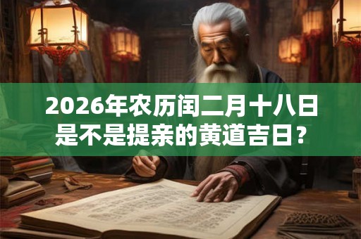 2026年农历闰二月十八日是不是提亲的黄道吉日？