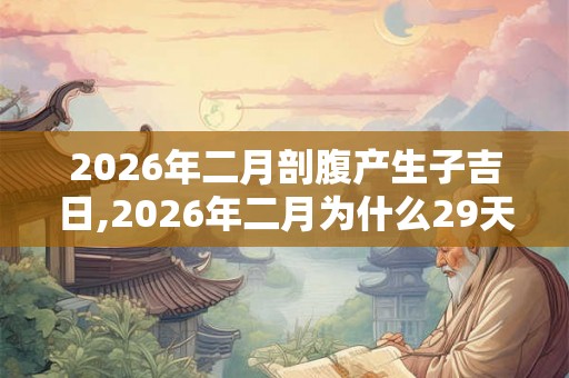 2026年二月剖腹产生子吉日,2026年二月为什么29天