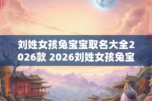刘姓女孩兔宝宝取名大全2026款 2026刘姓女孩兔宝宝名字有哪些