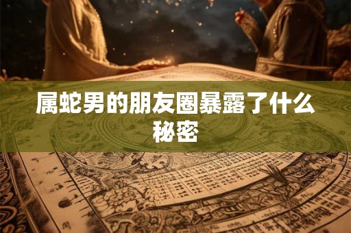 属蛇男的朋友圈暴露了什么秘密 属蛇男的朋友圈暴露了什么秘密