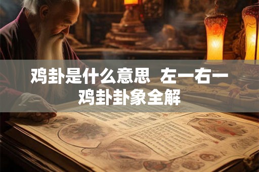 鸡卦是什么意思 左一右一鸡卦卦象全解 鸡卦是什么意思 左一右一鸡卦卦象全解