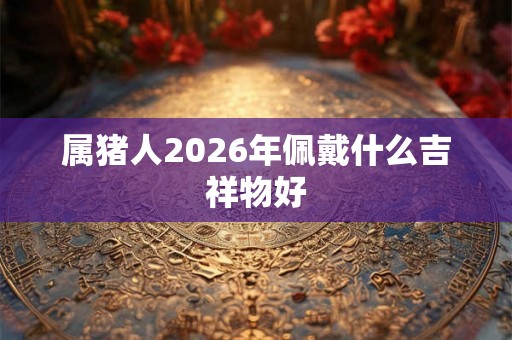 属猪人2026年佩戴什么吉祥物好
