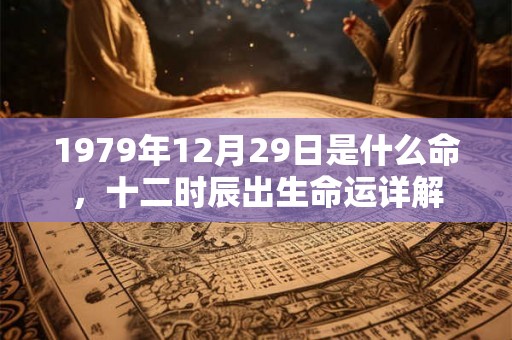 1979年12月29日是什么命，十二时辰出生命运详解
