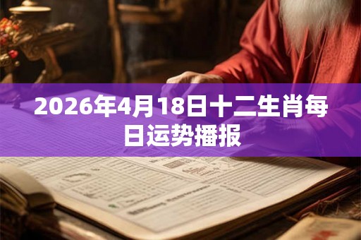 2026年4月18日十二生肖每日运势播报