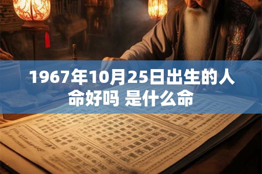 1967年10月25日出生的人命好吗 是什么命