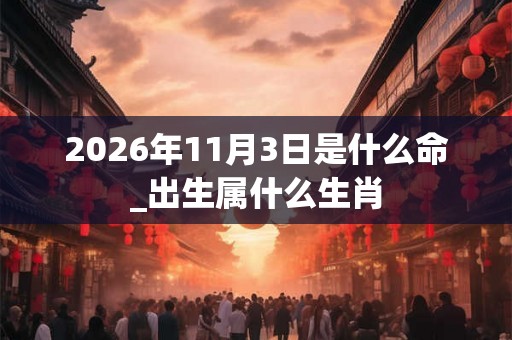2026年11月3日是什么命_出生属什么生肖 2026年11月3日是什么命_出生属什么生肖