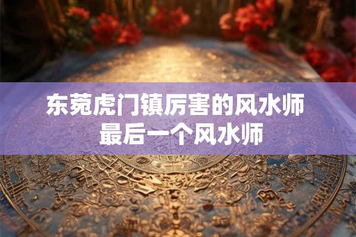 东菀虎门镇厉害的风水师  最后一个风水师