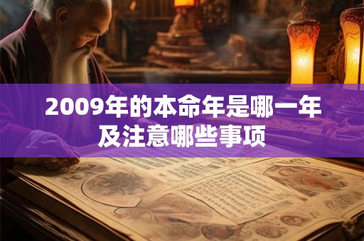 2009年的本命年是哪一年及注意哪些事项