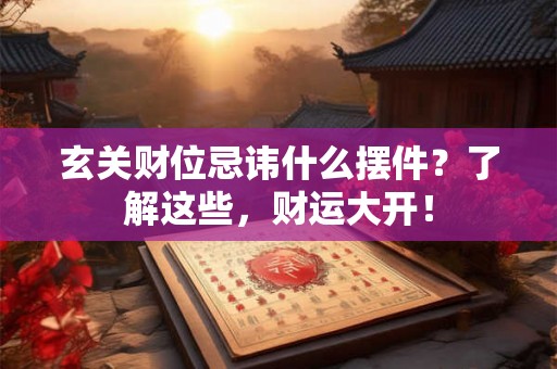 玄关财位忌讳什么摆件？了解这些，财运大开！