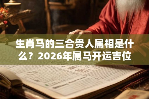 生肖马的三合贵人属相是什么？2026年属马开运吉位方向？