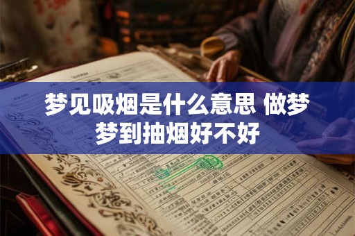 梦见吸烟是什么意思 做梦梦到抽烟好不好