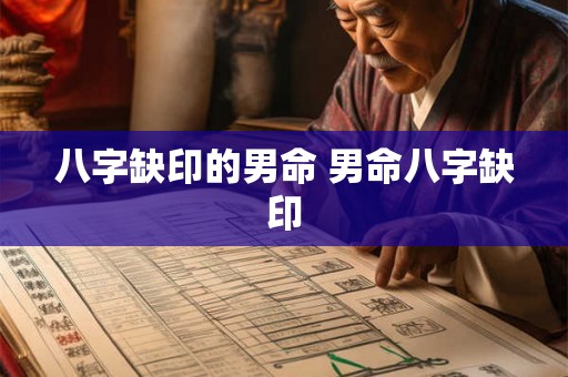 八字缺印的男命 男命八字缺印 八字缺印的男命 男命八字缺印