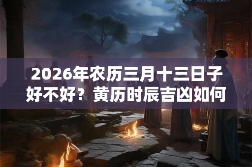 2026年农历三月十三日子好不好？黄历时辰吉凶如何？