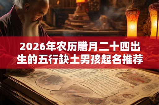 2026年农历腊月二十四出生的五行缺土男孩起名推荐