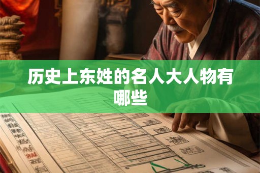 历史上东姓的名人大人物有哪些