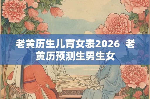 老黄历生儿育女表2026  老黄历预测生男生女