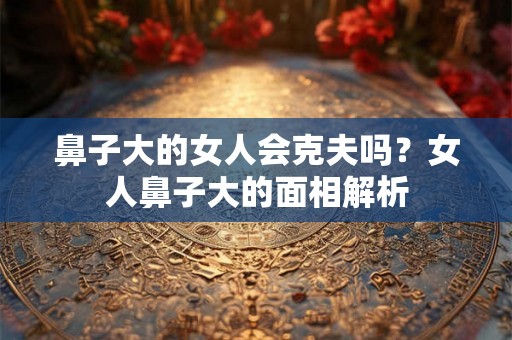 鼻子大的女人会克夫吗？女人鼻子大的面相解析