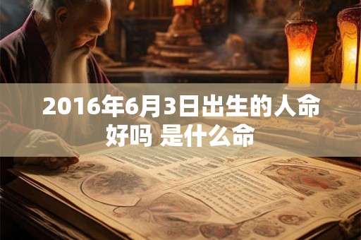 2016年6月3日出生的人命好吗 是什么命