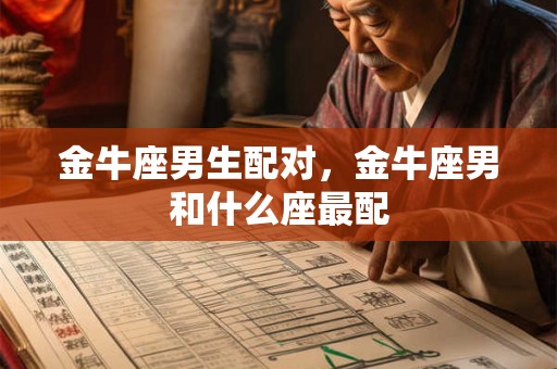 金牛座男生配对，金牛座男和什么座最配