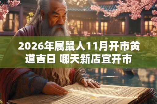 2026年属鼠人11月开市黄道吉日 哪天新店宜开市