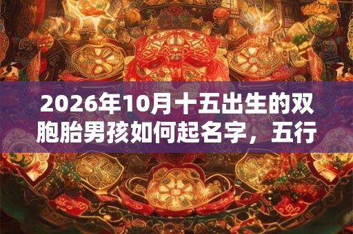 2026年10月十五出生的双胞胎男孩如何起名字，五行属什么？