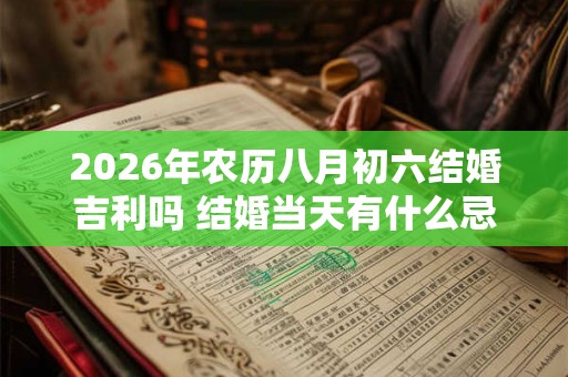 2026年农历八月初六结婚吉利吗 结婚当天有什么忌讳