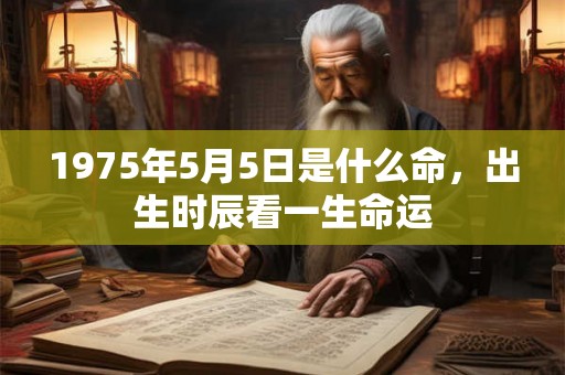 1975年5月5日是什么命,出生时辰看一生命运 1975年5月5日是什么命,出生时辰看一生命运