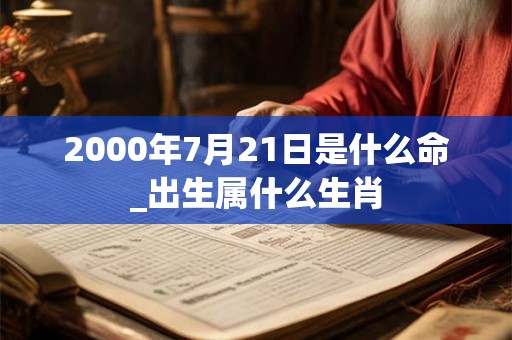 2000年7月21日是什么命_出生属什么生肖