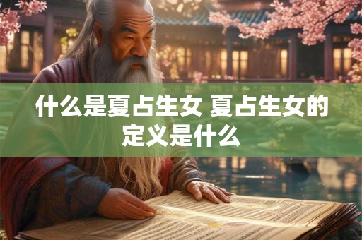 什么是夏占生女 夏占生女的定义是什么