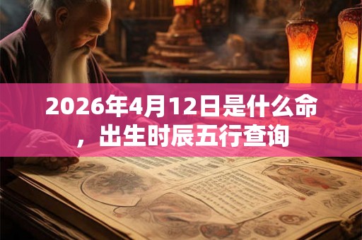 2026年4月12日是什么命，出生时辰五行查询