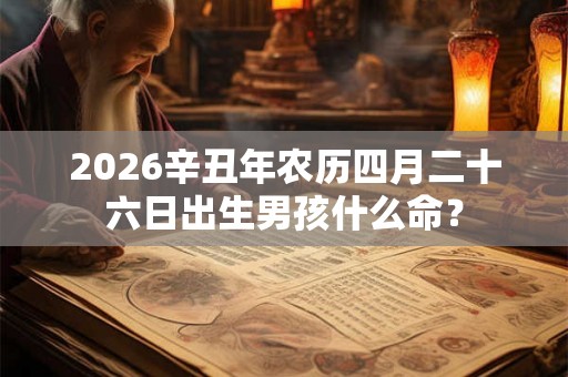 2026辛丑年农历四月二十六日出生男孩什么命? 2026辛丑年农历四月二十六日出生男孩什么命?