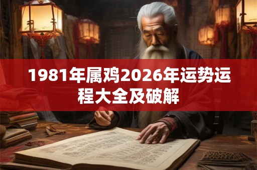 1981年属鸡2026年运势运程大全及破解