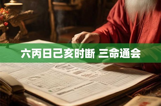 六丙日己亥时断 三命通会 六丙日己亥时断 三命通会