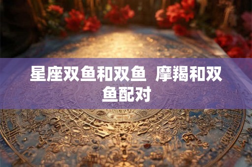 星座双鱼和双鱼 摩羯和双鱼配对 星座双鱼和双鱼 摩羯和双鱼配对