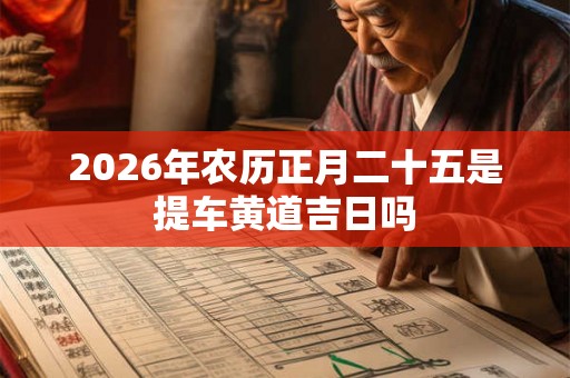 2026年农历正月二十五是提车黄道吉日吗