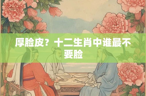 厚脸皮？十二生肖中谁最不要脸