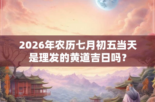 2026年农历七月初五当天是理发的黄道吉日吗？