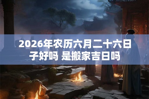 2026年农历六月二十六日子好吗 是搬家吉日吗 2026年农历六月二十六日子好吗 是搬家吉日吗