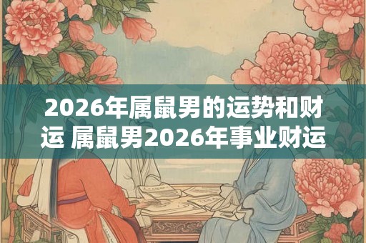 2026年属鼠男的运势和财运 属鼠男2026年事业财运如何
