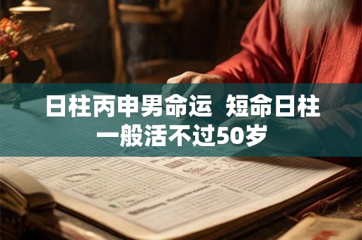 日柱丙申男命运  短命日柱一般活不过50岁