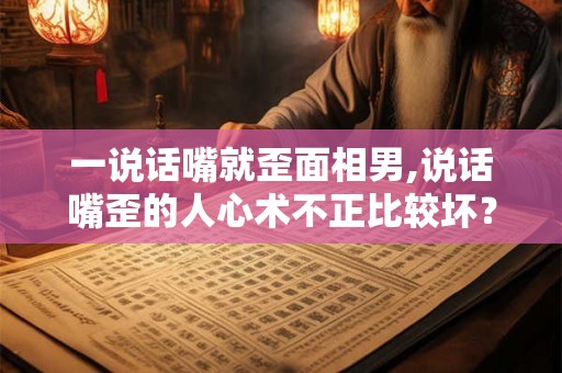 一说话嘴就歪面相男,说话嘴歪的人心术不正比较坏? 一说话嘴就歪面相男,说话嘴歪的人心术不正比较坏?